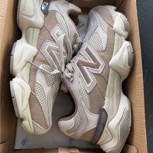 New Balance 9060 Tan and White Lifestyle Sneakers